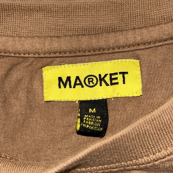 Brown Graphic Tee Shirt w Pocket - Market / Urban Outfitters - Men’s Medium - Picture 2 of 4